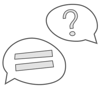Illustration of a chat bubble with a question mark