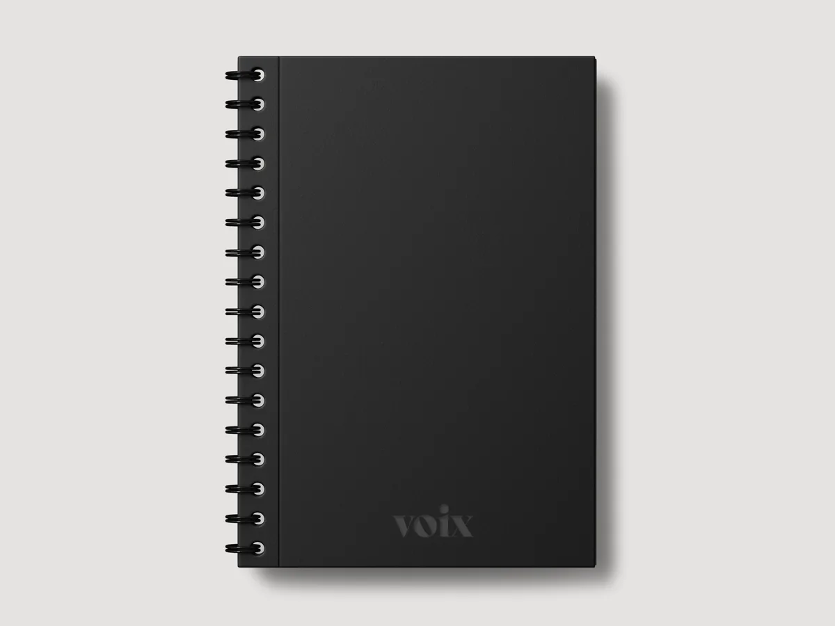 Voix notebook design