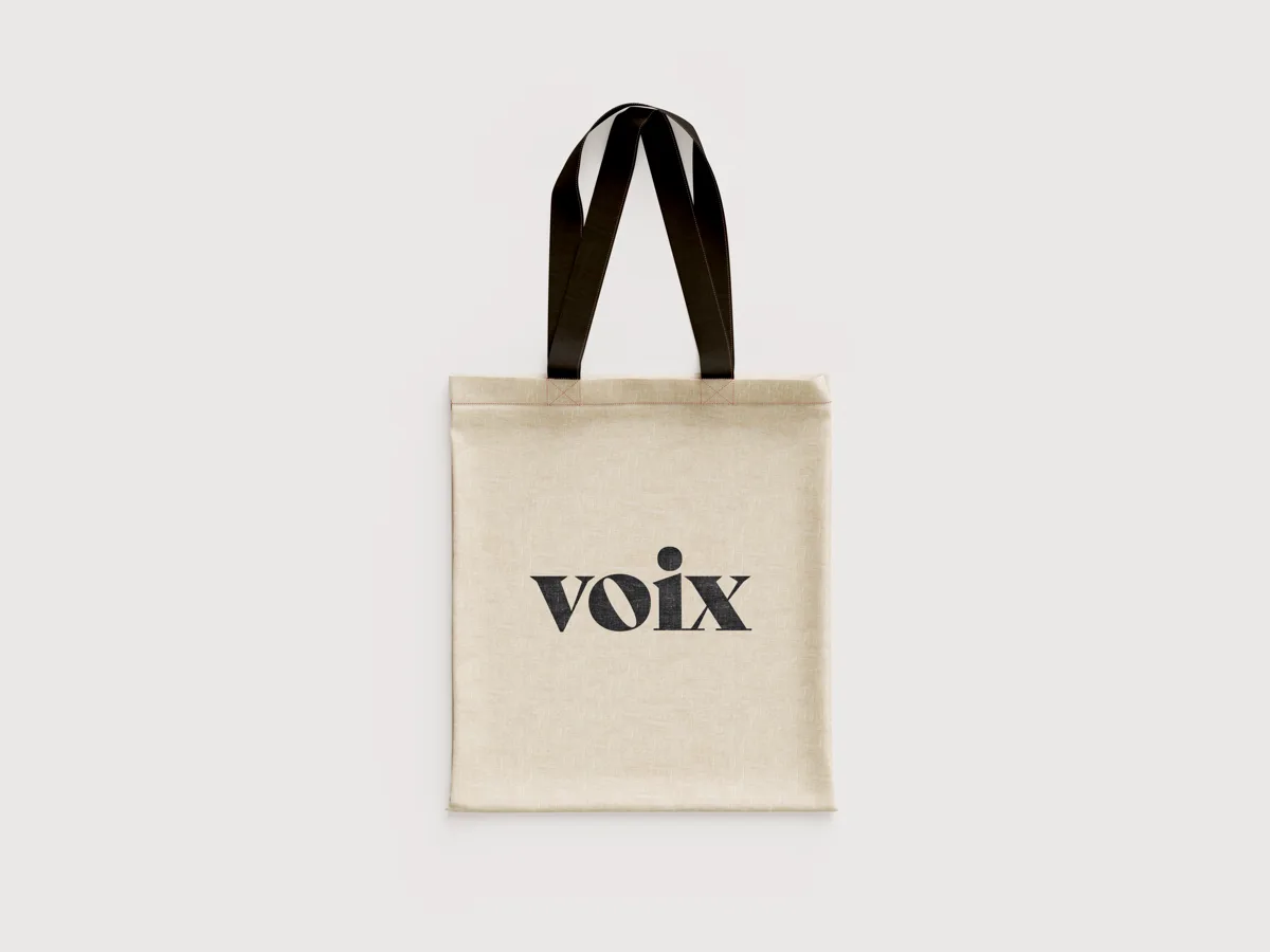 Voix tote bag mockup