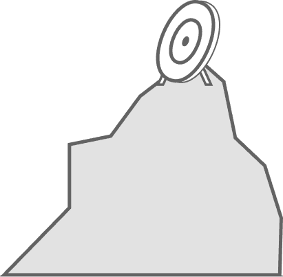 Illustration of a flag on a mountain representing financial goals