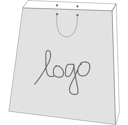Illustration of a shopping bag representing brand identity
