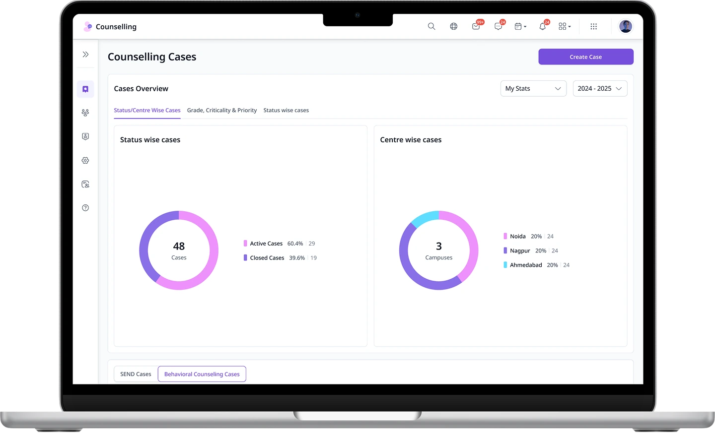 school-counselling project mockup